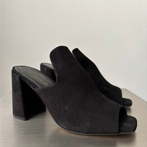 L'INTERVALLE Black Suede Mules 41